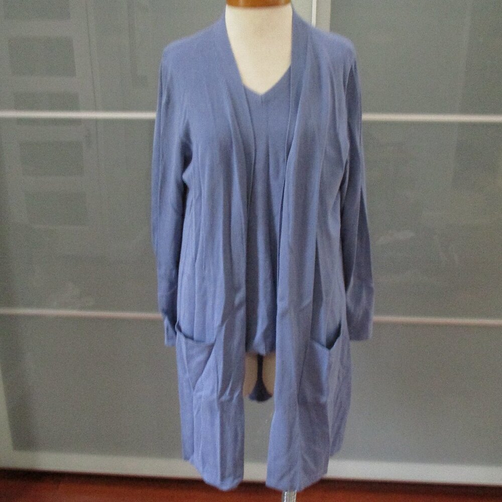 Belle by Kim Gravel Open Front Long Sleeve Cardigan and Shell Tank